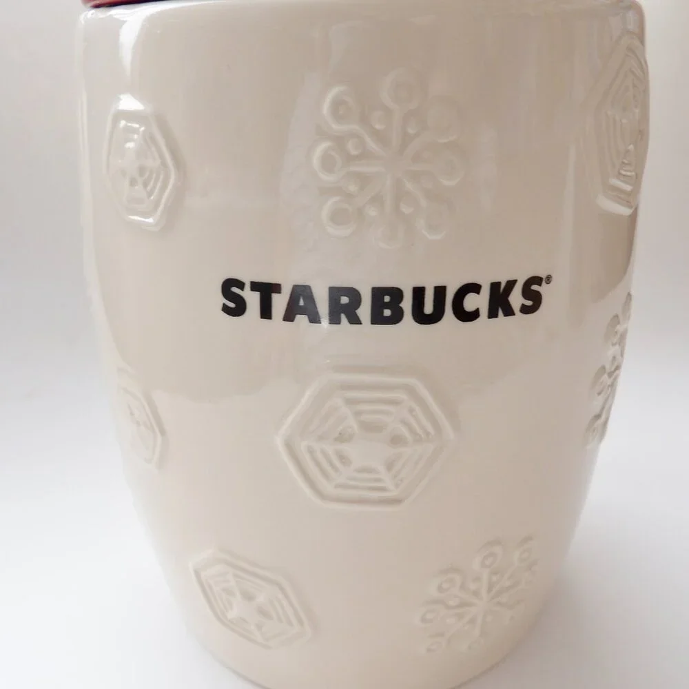 Starbucks 2011 Snowflake Holiday Canister Cookie Treat Jar with Sealed Lid - Picture 4 of 11